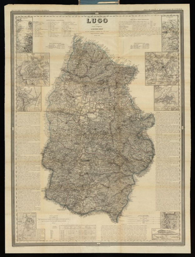 Old map of Texas on paper with county details, displayed against a black background.