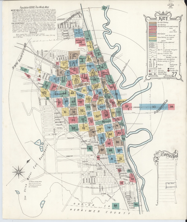 Map of New York City printed on paper, showing population density and highlighting Westchester County.
