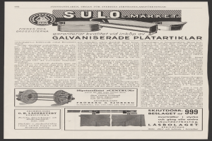 Eine Schwarz-Weiß-Anzeige für den Sulu Markt, die Text und Bilder verschiedener Gegenstände auf einem Blatt Papier zeigt.