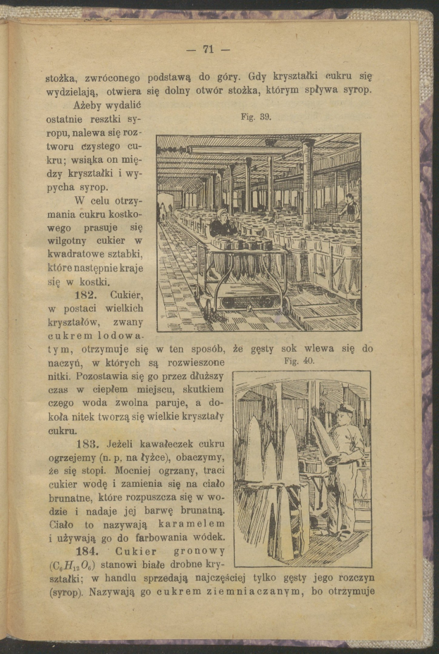 Open book displaying a factory illustration alongside text and other images.