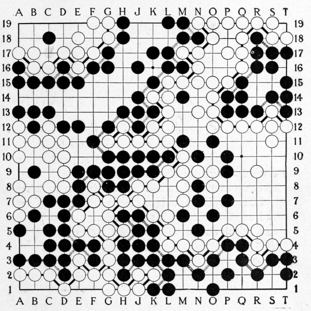 Schwarz-weißes Kreuzworträtsel-Raster mit nummerierten Kreisen und verstreuten Buchstaben.