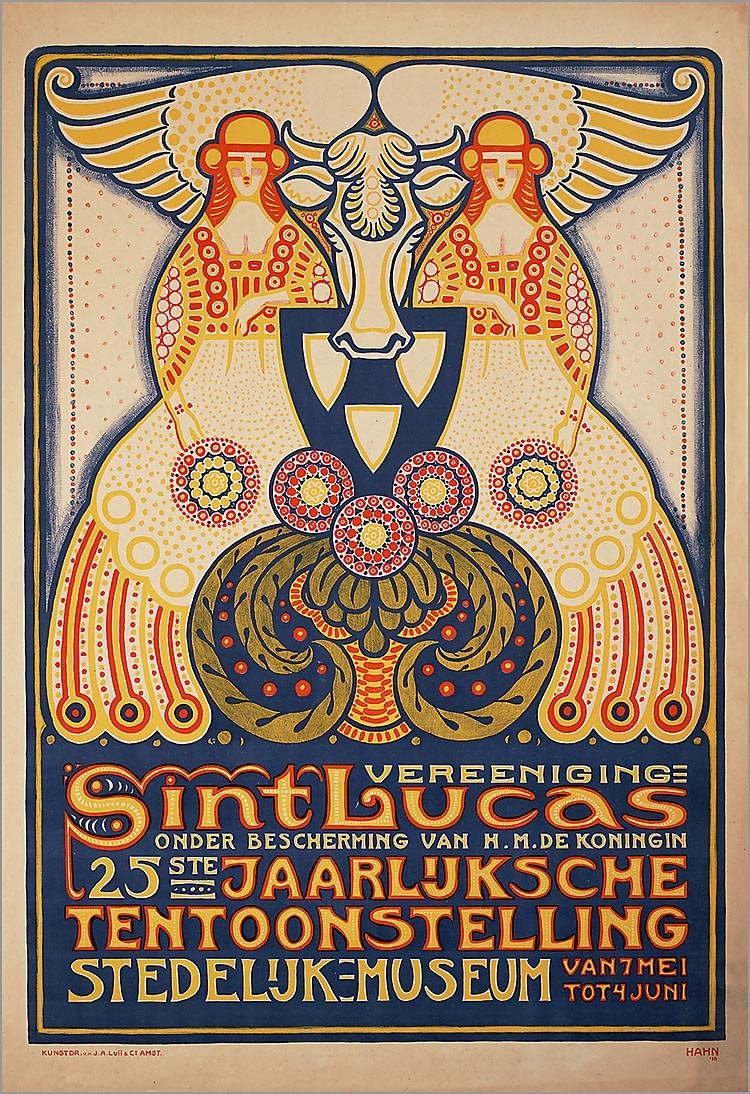 Plakat für ein Konzert im Stedelijk Museum Amsterdam, Niederlande, mit Text und Bildern zum Thema der Ausstellung.