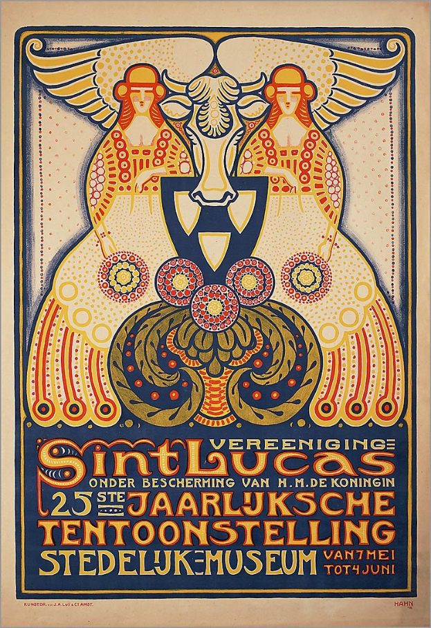 Plakat für ein Konzert im Stedelijk Museum Amsterdam, Niederlande, mit Text und Bildern zum Thema der Ausstellung.